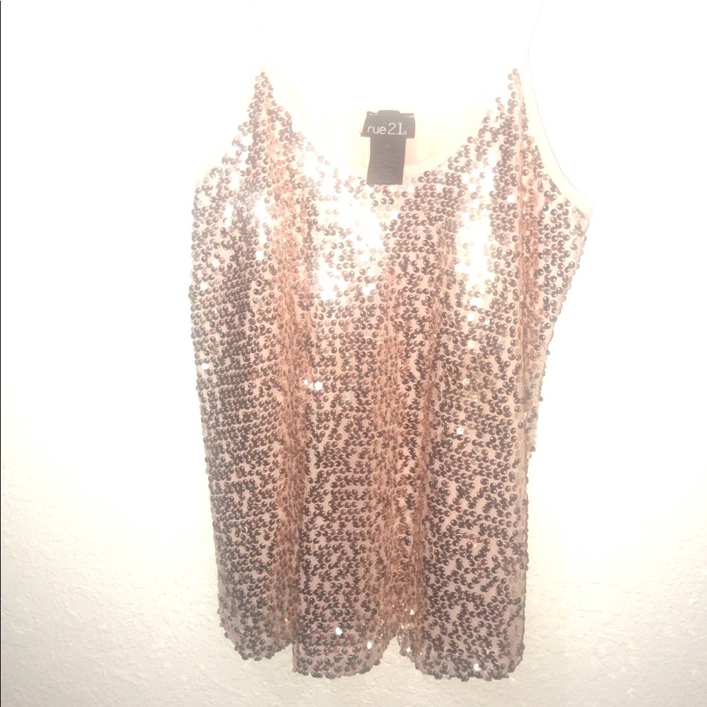 Rose Gold Sequin Top!